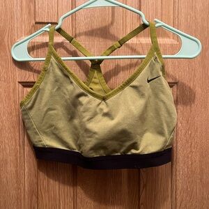 Nike Khaki and Black Sports Bra